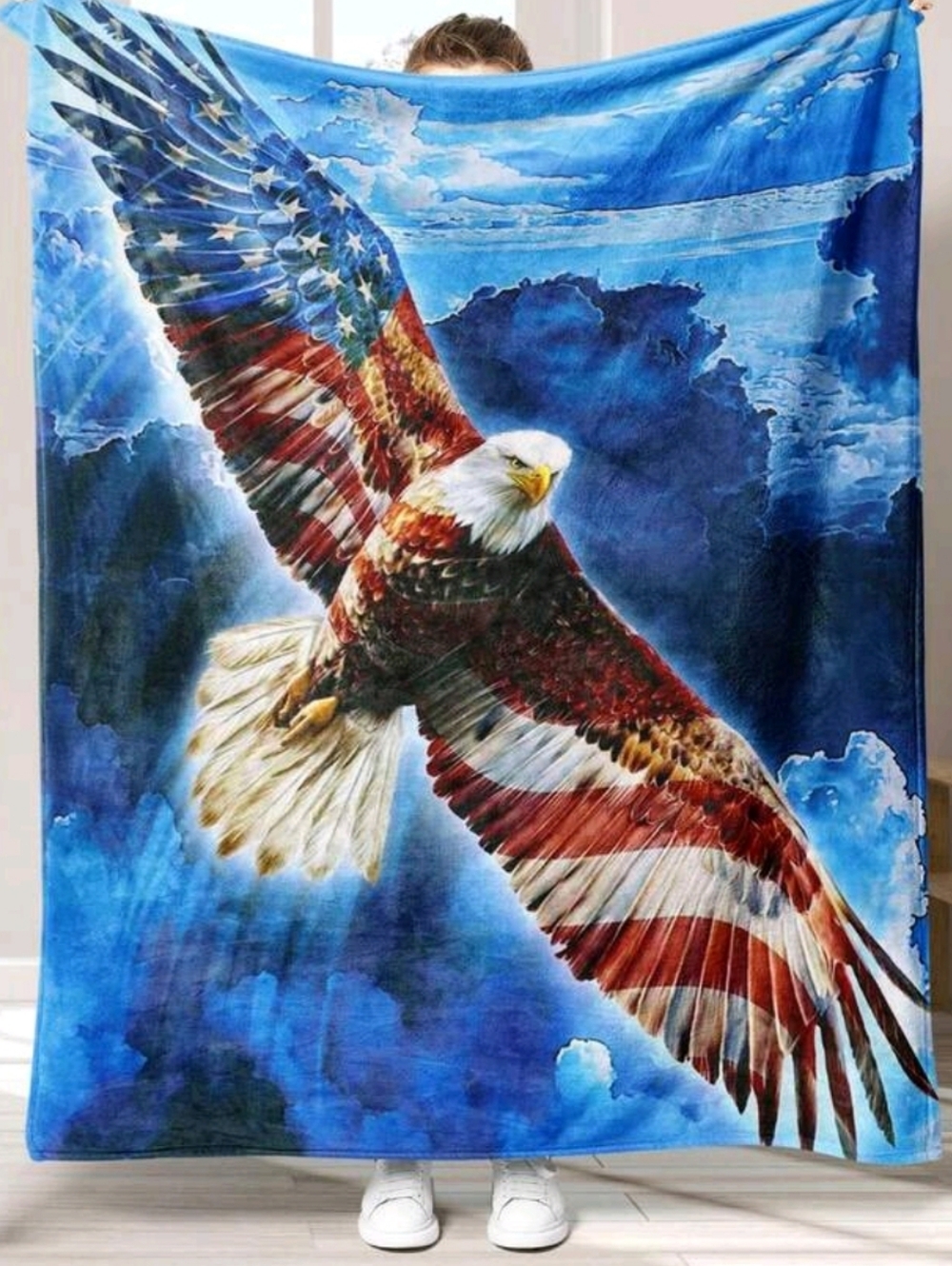 Patriotic Eagle Blanket
